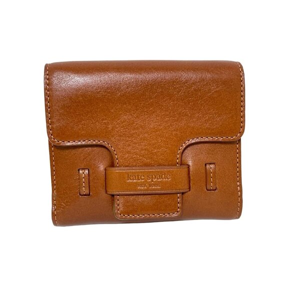 Kate spade Dark Brown Leather Bifold Wallet 66-081525 - Picture 1 of 7
